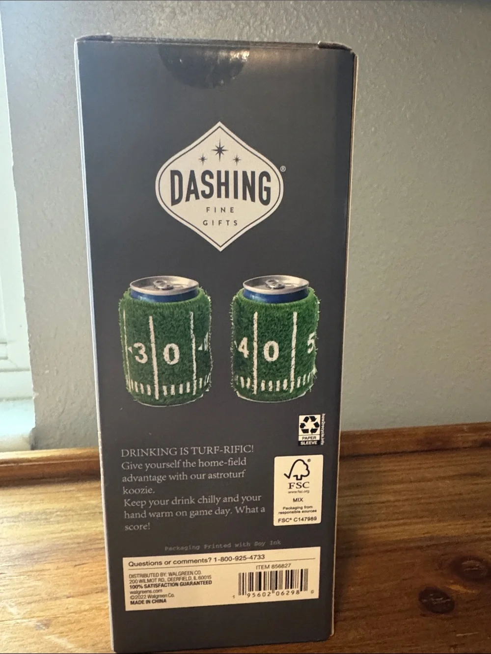 Home Accents Green Football Field Can Koozies - 2 Pack